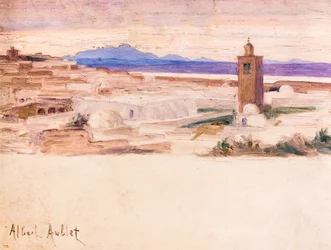 Les Toits de Tunis (olieverf op hout)