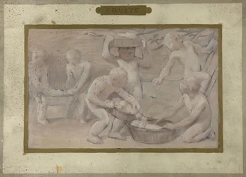 Schets voor de Salle des Fêtes in het Hôtel de Ville de Paris: Vruchten, tussen 1889 en 1895