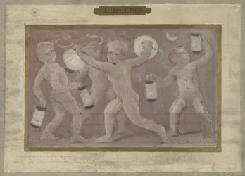 Schets voor de Salle des Fêtes in het Stadhuis van Parijs: Lumières, tussen 1889 en 1895
