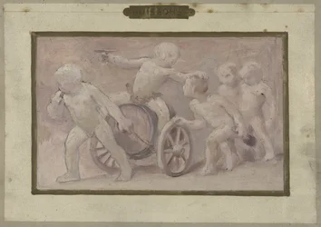 Schets voor de Salle des Fêtes in het Hôtel de Ville in Parijs: Drankjes