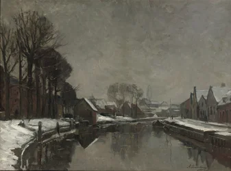 Een Belgische stad in de winter, 1912