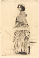 Vrouw in een cape