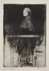 Vrouw met een cape, 1889