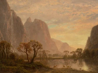 Sentinel Falls en Cathedral Peaks in de Yosemite Valley
