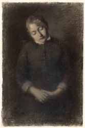 Portret van de slapende vrouw van de kunstenaar (Marie Guilloux)