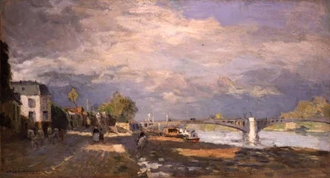 Wandelaars aan de rivier