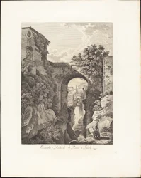 Waterval en brug van San Rocco in Tivoli