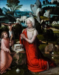 De Magdalena in een landschap
