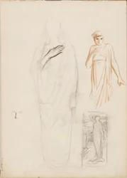Aino Ackté als Alcestis, schets