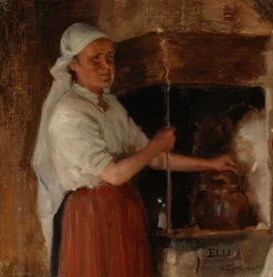 Elli Jäppinen bij het fornuis, studie