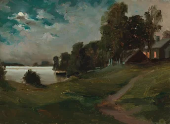 Haikko Villa bij maanlicht