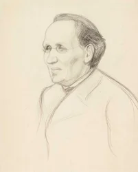 Portretstudie van professor Strömborg, buste