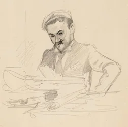 Portret van de kunstenaar, graaf Louis Sparre