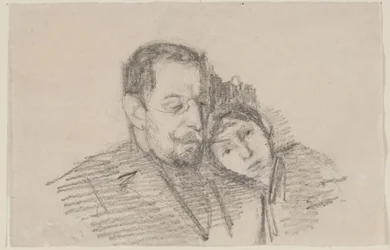 Portret van advocaat Hartvigson en zijn dochter