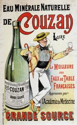 Reclame voor het mineraalwater van Couzan - door Albert Guillaume (1873-1942), ca. 1895