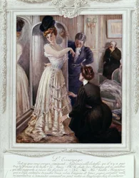 Paskamer bij de couturier, door Albert Guillaume (1873-1942), ca. 1895