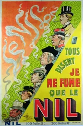Reclameposter voor het sigarettenmerk Le Nil