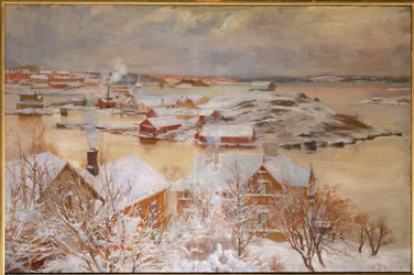 Een dag in december (schilderij op canvas)