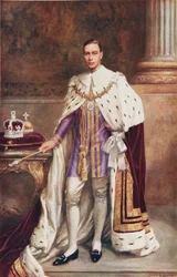 Koning George VI in kroningsgewaden