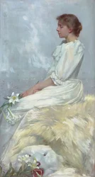 Portret van Bessie (Miss Elizabeth Newton) 1892