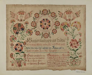 Pa. Duitse Geboorteakte, c. 1940