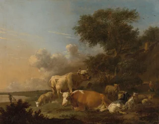 Landschap met vee