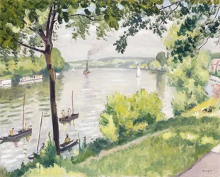 Oever bij Triel (De sleepboot)