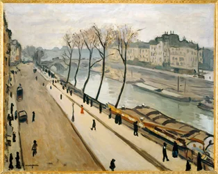 La Seine vu du quai des Grands Augustins - De Seine ... (schilderij op doek)