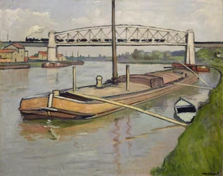 Landschap met een Aak, Port de Conflans