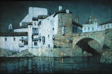 Maanlicht, Puente Genil, Spanje