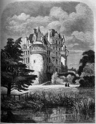 Chateau de la Loire: buitenaanzicht van het Chateau de Brissac (Renaissance architectuur)