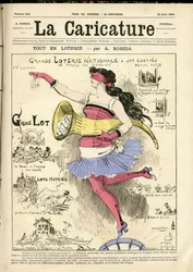 Illustratie van Albert Robida voor de Omslag van La Caricature (1880)
