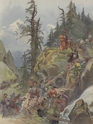 De oversteek van de Alpen