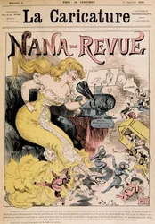 Nana-Revue: cartoon over Zola en haar werk 