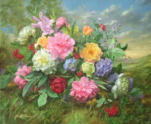 Pioenen en hortensia