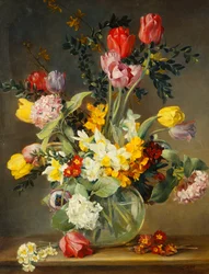 Tulpen in een Glazen Vaas