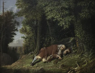 Rip Van Winkle slaapt