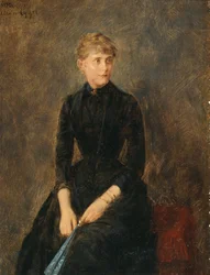 Portret van de zangeres Hedwig Helbig 1869-1951, ca. 1889