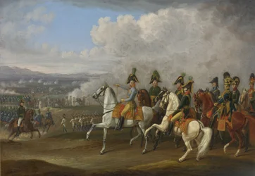 Generaal von Bellegarde en zijn officieren tijdens een veldslag