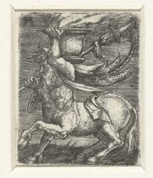 Centaur draagt een pot met vuur