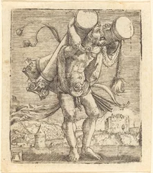 Hercules die de Zuil van Gades Draagt