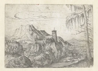 Landschap met groot kasteel
