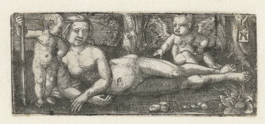 Liggende Venus met twee putti