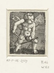 Putto met een stokpaardje
