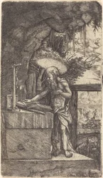 Sint Hiëronymus lezend
