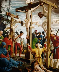 Sebastiaans altaar, rechter binnenvleugel, Kruisiging