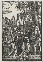 De Val en Verlossing van de Mens: Christus aan het Kruis genageld