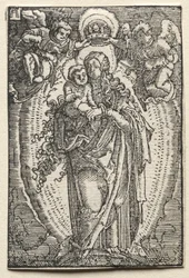 De Val en Verlossing van de Mens: De Maagd als Koningin van de Hemel, ca. 1515
