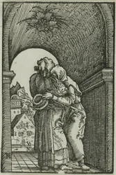 De ontmoeting van Joachim en Anna, uit De val en verlossing van de mens