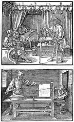Apparaat voor het vertalen van driedimensionale objecten naar tweedimensionale tekeningen, 1525, 1936